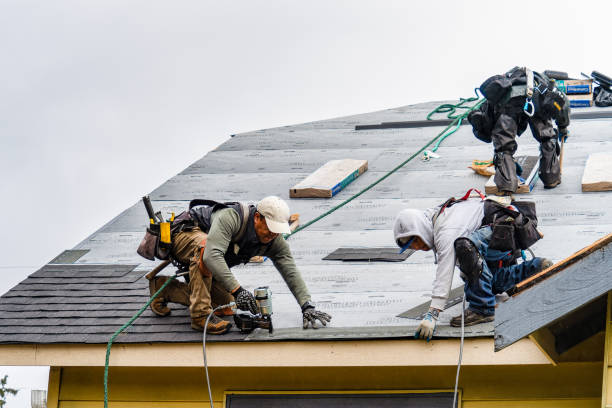 Professional Storm Damage Roof Repair technician working in Watertown, CT